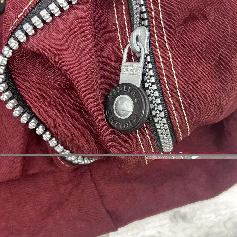 Kipling Burgundy Medium Size Duffel Bag